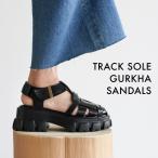 ボリュームソール グルカサンダル トラックソール サンダル グルカ 厚底 レディース ブラック 黒 20代 30代 40代   y[bella]