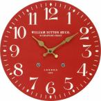 掛け時計 直径28cm レッド レトロ風 LONDON 72716