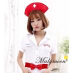 看護婦 コスチューム 衣装 セクシー ハロウィン 女性 レディース /　ナース コスプレ malymoon リボンナース レッド （Lサイズ） （404407）