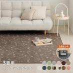 ホットカーペットセット 3畳 「WSセリゼ」 約200×250cm 本体付き 3畳用 セット 抗菌 防臭 無地 フランネル 長方形 母の日 父の日
