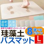 送料無料 珪藻土 バスマット 大判 Lサイズ 60cm×40cm 速乾 驚きの吸水力 乗った瞬間すぐ乾く 防カビ/防ダニ/消臭効果 洗濯いらず 新品 ◇ 大判バスマット