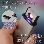 USB充電式 ライター くり返し使える 強風で消えない 電子スリムライター 素早く着火 オイル/ガス不要 アーク放電 エコ 経済的 ◇ 直結USB 充電式ライター Type2