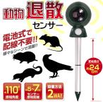 動物撃退器 ねずみ カラス 鳥 もぐら 猫 コードレス 駆除器 赤外線センサー 超音波 害獣バスター 2WAY 夜間対応 防滴 薬剤不使用 すぐ着く ◇ 動物退散センサー