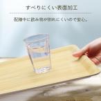 すべらないトレー お盆 木目調 2025秋 新色 ライトブラウン 滑らないトレー 長角膳 Lサイズ 北欧 すべり止め 和 食器 安定感 ランチョンマット /80S◇ トレーA