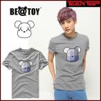 正規品 TEENTOP CHUNJI 着用 Denim head_M Gray BEATOY T-シャツ、半袖、メンズ、レディース、熊 くま キャラクターT-シャツ、半袖