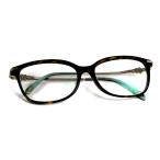 ショッピングメガネ ティファニー　メガネ　度入り眼鏡　めがね　TIFFANY 美品　ブラウン　茶　ラインストーン　r336