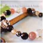 パワーストーン 開運ブレス ヘマタイト・レッドアベンチュリン・ルチルのブレスレット（A)