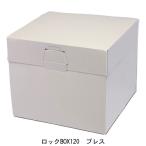 A67220 ロックBOX１２０【プレス】１６０（4.5寸用）（100枚）160×160×120mm 光沢ホワイト ロックボックス 正方形ケーキ箱 パッケージ中澤
