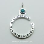 ターコイズ　トルコ石 　ホルダーペンダント　シルバー925