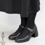 ショッピングあしながおじさん あしながおじさん 厚底パンプス ストラップパンプス メリージェーン 本革 レザー レディース チャンキーヒール 黒 青 1310247