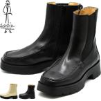 ブーツ レディース 厚底 ブラック 黒 あしながおじさん サイドゴアブーツ ショートブーツ 本革 レザー レディース 全4色 22.5cm-24.5cm 6701517