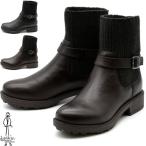 ブーツ レディース 厚底 ブラック 黒 あしながおじさん レザーブーツ ニットブーツ 本革 レザー レディース 全3色 22.5cm-24.5cm 6701555