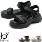 ショッピングあしながおじさん by あしながおじさん スポーツサンダル 厚底サンダル レディース 全3色 S M L LL 黒 8740185