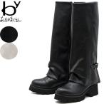 ショッピングあしながおじさん ブーツ レディース 厚底 ブラック 黒 by あしながおじさん カバーブーツ ロングブーツ スカートブーツ レディース 全3色 S-LL 黒 白 8990029