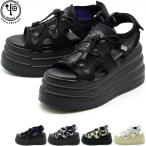 ヨースケ YOSUKE 厚底サンダル スポーツサンダル ハイソール ストラップサンダル レディース 全4色 22.5-25 黒 2710021