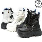 ブーツ レディース 厚底 ブラック 黒 ヨースケ YOSUKE スニーカーブーツ 厚底ブーツ ショートブーツ レースアップブーツ レディース 全4色 S M L LL 4460020