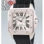 カルティエ Cartier　サントス100 LM W20073X8 ダイヤ 自動巻 メンズ 男性 ウ ...