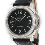 オフィチーネ・パネライ PANERAI ルミノールマリーナ PAM00031 手巻き 世界限定40本 純正ダイヤ メンズ 黒 ウォッチ 腕時計 ブラック 中古