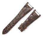 パテックフィリップ トゥエンティ4用 レザーバンド 未使用 純正 替え ベルト ストラップ バネ棒 22ｍｍ 艶 ブラウン 茶 メンズ 腕時計