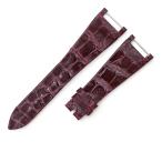 パテックフィリップ トゥエンティ4用 レザーバンド 未使用 純正 替え ベルト ストラップ バネ棒 22ｍｍ 艶 ワインレッド 赤 メンズ 腕時計