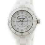 シャネル CHANEL J12 H1629 セラミック メンズ 腕時計 自動巻き ホワイト 中古