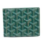 ゴヤール GOYARD 二つ折り財布 マネークリップ付き グリーン レザー 中古