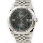 ロレックス ROLEX デイトジャスト41 126300 未使用 ランダム番 グレー ウィンブルドン メンズ 腕時計 自動巻き グレー 中古
