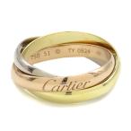 カルティエ Cartier リング 指輪 トリニティ ホワイトゴールド×イエローゴールド×ピンクゴールド K18WG K18YG K18PG 中古