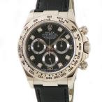 ロレックス ROLEX コスモグラフ デイトナ 116519G K18WG無垢 Y番 純正ダイヤ 8P 黒 メンズ 腕時計 自動巻き ブラック 中古