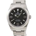 【3年保証】 ロレックス エクスプローラー1 214270 OH済 ランダム番 ベンツ針 黒 ブラックアウト 鏡面バックル 自動巻き メンズ 腕時計