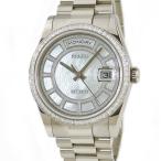 【3年保証】 ロレックス デイデイト36 カルーセル 118399BR ランダム番 K18WG無垢 純正ダイヤ シェル 自動巻き メンズ 腕時計