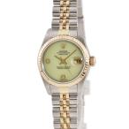 【3年保証】 ロレックス デイトジャスト 26 79173 2BR A番 K18YG×SS コンビ 純正2Pダイヤ ヒスイ 緑 希少 自動巻き レディース 腕時計