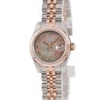 【3年保証】 ロレックス デイトジャスト 26 179171NR D番 K18RG×SS コンビ 黒シェル ローマン 自動巻き レディース 腕時計