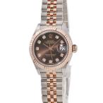 【3年保証】 ロレックス デイトジャスト28 279171G ランダム番  K18RG×SS コンビ 純正10Pダイヤ チョコレート 自動巻き レディース 腕時計