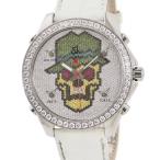【3年保証】 ジェイコブ 5タイムゾーン JC-SKULL 4DC 全面純正ダイヤ スカル 47mm ...