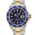 【3年保証】 ロレックス サブマリーナー デイト 16613 OH済 M番 K18YG×SS 青サブ ベンツ針 ヴァイオレット 自動巻き メンズ 腕時計