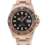 【3年保証】 ロレックス GMTマスター2 126715CHNR ランダム番 K18RG無垢 カフェオレベゼル 黒 ベンツ針 自動巻き メンズ 腕時計