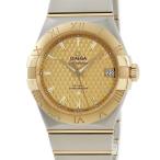 【3年保証】 オメガ コンステレーション CO-AXIAL 123.20.38.21.08.002 K18YG×SS シャンパン 浮き彫加工 バー 自動巻き メンズ 腕時計