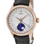 【3年保証】 ロレックス チェリーニ ムーンフェイズ 50535 ランダム番 K18RG無垢 白 ドレスウォッチ 自動巻き メンズ 腕時計