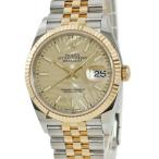 【3年保証】 ロレックス デイトジャスト36 126233 ランダム番 K18YG×SS コンビ ゴールデンパーム ヤシの木 自動巻き メンズ 腕時計