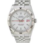 【3年保証】 ロレックス デイトジャスト ターノグラフ 116264 D番 K18WG×SS コンビ 白 赤針 自動巻き メンズ 腕時計