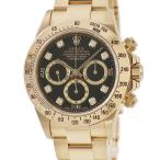 【3年保証】 ロレックス デイトナ 16528G OH済 A番 K18YG無垢 純正8Pダイヤ エルプリメロ 黒 自動巻き メンズ 腕時計