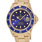 【3年保証】 ロレックス サブマリーナ デイト 16618LB N番 K18YG無垢 青サブ バイオレット ベンツ針 トリチウム 自動巻き メンズ 腕時計