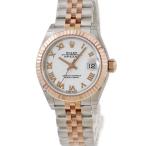 【3年保証】 ロレックス レディ デイトジャスト28 279171 未使用 ランダム番 K18RG×SS コンビ 白 ローマン 自動巻き レディース 腕時計