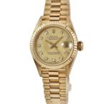 【3年保証】 ロレックス デイトジャスト 26 69178G OH済 92番 K18YG無垢 純正ダイヤ シャンパン トリチウム 自動巻き レディース 腕時計