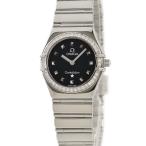 【3年保証】 オメガ コンステレーション マイチョイス 純正ダイヤ 黒 星 ピラミッドインデックス クオーツ レディース 腕時計