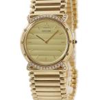 【3年保証】 クレドール リネアクルバ GHJX140 5A74-0060 K18YG無垢 純正ダイヤ 80年代 ヴィンテージ クオーツ レディース 腕時計