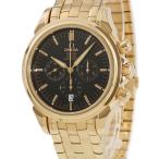 【3年保証】 オメガ デ ヴィル CO-AXIAL クロノグラフ 4141.50.00 K18YG無垢 黒 バー 自動巻き メンズ 腕時計