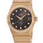 【3年保証】 オメガ コンステレーション CO-AXIAL クロノ 123.55.38.21.63.001 未使用 K18RG 純正ダイヤ 茶 自動巻き メンズ 腕時計