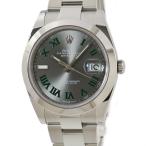 【3年保証】 ロレックス デイトジャスト41 126300 未使用 ランダム番 スレート 緑ローマン 自動巻き メンズ 腕時計